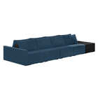 Sofá Ilha 4 Lugares Living 512cm Modulado Sala Lary Veludo/pu