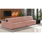 Sofá Ilha 4 Lugares Living 512cm Modulado Sala Lary Veludo Ro