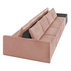 Sofá Ilha 4 Lugares Living 512cm Modulado Sala Lary Veludo Ro