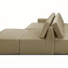 Sofá Ilha 7 Lugares Isadora Suede Bege Adonai Estofados