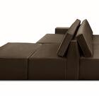 Sofá Ilha 7 Lugares Isadora Suede Marrom Adonai Estofados