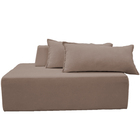 Sofa Ilha Caribe Modular Para Sala De Estar Bouclé Bege