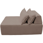 Sofa Ilha Caribe Modular Para Sala De Estar Bouclé Bege