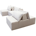Sofa Ilha Caribe Modular Para Sala De Estar Bouclé Off White