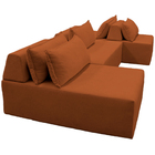 Sofa Ilha Caribe Modular Para Sala De Estar Bouclé Terracota