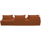 Sofa Ilha Caribe Modular Para Sala De Estar Bouclé Terracota