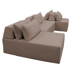 Sofa Ilha Caribe Modular Sala De Estar Bouclé Bege