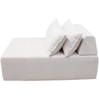 Sofa Ilha Caribe Modular Sala De Estar Bouclé Off White