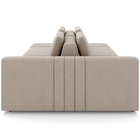 Sofá Ilha Com Puff Para Sala Living 265cm Amber M03 Veludo Be