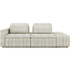 Sofá Ilha Com Puff Para Sala Living 285cm Amber M03 Bouclê Be