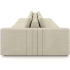 Sofá Ilha Com Puff Para Sala Living 365cm Amber M03 Linho Cru