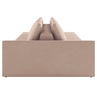 Sofá Ilha Modulado Milos 232cm Puff Lateral Veludo Rosê G33 -