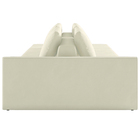 Sofá Ilha Modulado Milos 312cm Puff Lateral Veludo Bege G33 -