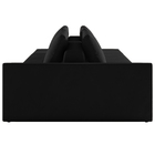 Sofá Ilha Modulado Milos 312cm Puff Lateral Veludo Preto G33