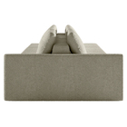 Sofá Ilha Modulado Milos 342cm Puff Lateral Bouclê Bege G33 -