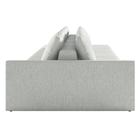 Sofá Ilha Modulado Milos 392cm Puff Lateral Linho Cinza G33 -