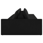 Sofá Ilha Modulado Milos 392cm Puff Lateral Veludo Cinza Escu