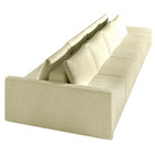 Sofá Ilha Modulado Milos 432cm Puff Lateral Bouclê Off White