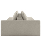 Sofá Ilha Modular Para Sala 232cm Com Puff Dublin K01 Bouclê