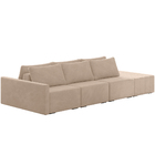 Sofá Ilha Modular Para Sala 312cm Com Puff Dublin K01 Veludo