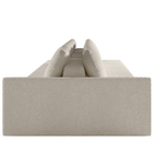 Sofá Ilha Modular Para Sala 392cm Com Puff Dublin K01 Bouclê