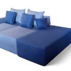 Sofá Ilha Nilo Modular Com Puff Para Sala Living 255 Cm Em Li