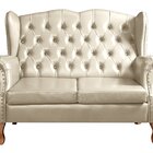 Sofá Imperador Namoradeira Chesterfield Retrô Colonial Bege