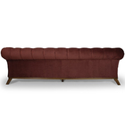 Sofá Império Com Capitone 03 Lugares 180 Cm Veludo Marsala