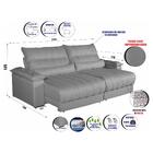 Sofá Impermeável 2,50m Retrátil E Reclinável Exclusive Bom Pa