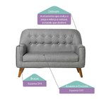 Sofá Infantil Montessori 2 Lugares Linho Comfort Casatema Mad