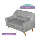 Sofá Infantil Montessori 2 Lugares Linho Comfort Casatema Mad