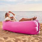 Sofá Inflável De Ar Portátil Puff Impermeável Praia Rosa