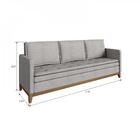 Sofá Ingá 03 Lugares Com Almofadas Tc 8043 Cinza Com Cru