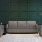 Sofá Ingá 03 Lugares Com Almofadas Tc 8043 Cinza Com Cru