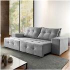 Sofá Isis 2 Lugares Retrátil Reclinável 2.10m Suede Mundial E