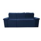 Sofa Itália 2,00 Mts Retrátil E Reclinavel Tecido Suede Azul