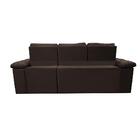 Sofa Itália 2,60 Mts Retrátil E Reclinavel Tecido Suede Café
