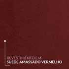 Sofá Italia 2.50 M Retrátil Reclinável Suede Vermelho – Ws