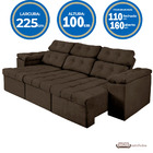 Sofá Ítalo 225cm Retrátil Reclinável Marrom – Ws
