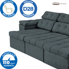 Sofá Ítalo 250cm Retrátil Reclinável Cinza – Ws