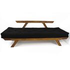 Sofá Japão Futon Preto Madeira Maciça Imbuia
