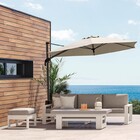 Sofá para Jardim Las Vegas 3 Lugares Metal Branco e Cinza 76x91x241 Naterial