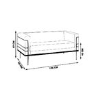 Sofá Jeanneret-gris 2 Lugares Base De Aço Preto Veludo Rosa G