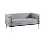 Sofá Jeanneret-gris 2 Lugares Linhão Cinza G17 - Gran Belo