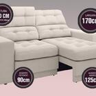 Sofá Jobim 1,70m Assento Retrátil E Reclinável Velosuede Arei