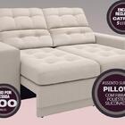 Sofá Jobim 1,70m Assento Retrátil E Reclinável Velosuede Arei