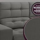 Sofá Jobim 1,70m Assento Retrátil E Reclinável Velosuede Cinz