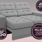 Sofá Jobim 1,70m Assento Retrátil E Reclinável Velosuede Graf