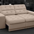 Sofá Jobim 1,70m Assento Retrátil E Reclinável Velosuede Pret