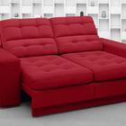 Sofá Jobim 1,70m Assento Retrátil E Reclinável Velosuede Verm